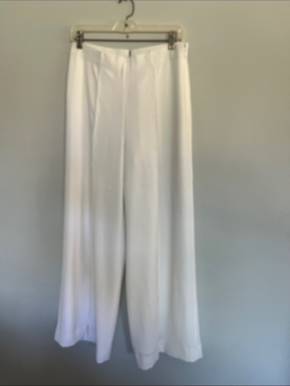 Elie Tahari White Wide-Leg Trousers